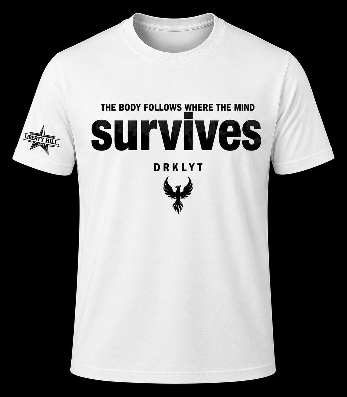 SURVIVES SHIRT (black/gray camo print)